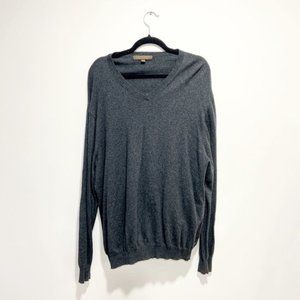 Sebastian Cooper Dark grey Mens Cotton Cashmere Blend Sweater